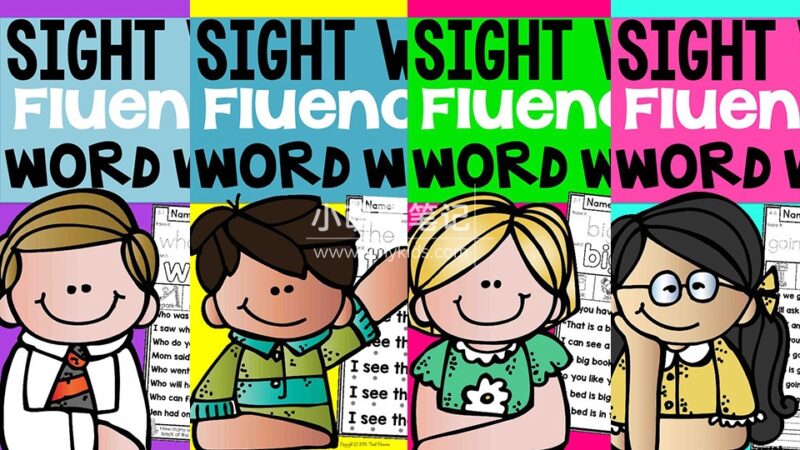 《Sight Word Fluency & Word Work》高频词阅读练习册+闪卡，百度云网盘下载！_小萌芽笔记