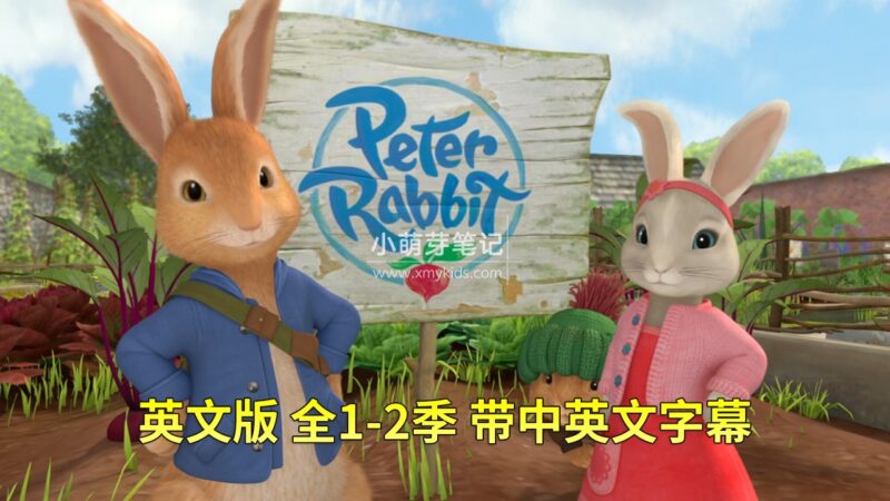 英文版带中英文字幕《Peter Rabbit彼得兔/比得兔的故事》全二季共100集英语动画片，百度云网盘下载！_小萌芽笔记